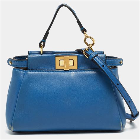 fendi micro peekaboo blue|fendi peekaboo suede.